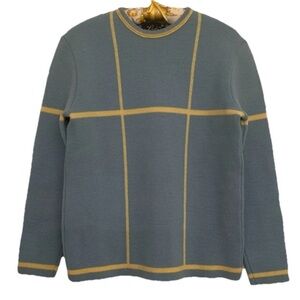 Lido of California Ski Sweater Women Sz L Pure Virgin Wool Outdoor 60s Retro Vtg